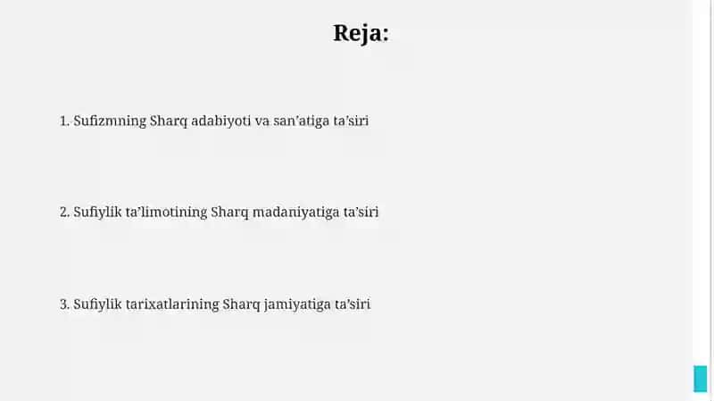 Tasavvuf talimotining sharq madaniyatiga tasiri 2
