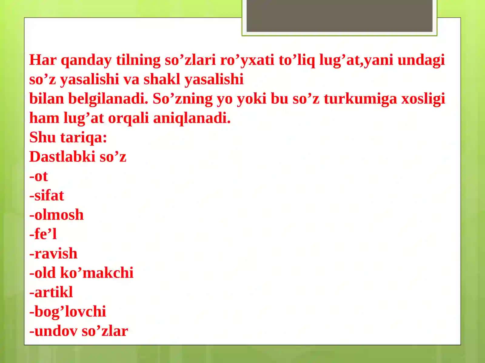 So’zturkumlariniformallashtirish 2