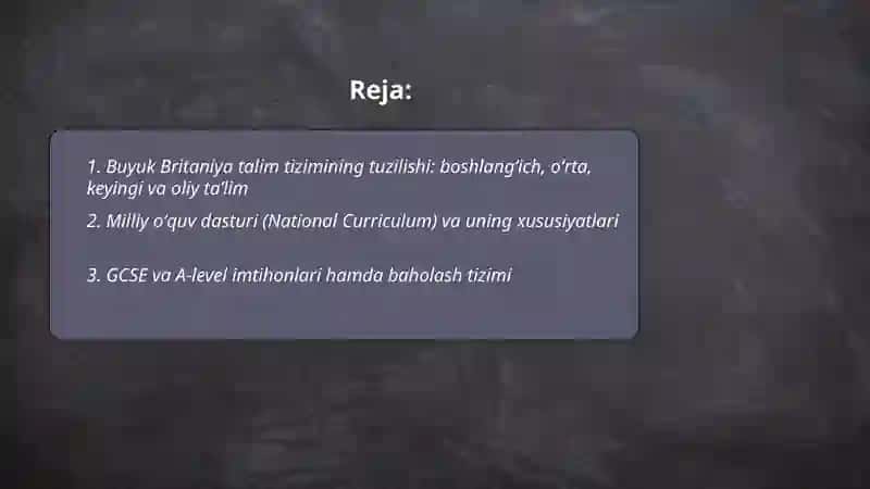 Buyuk Britaniya talim tizimi 2