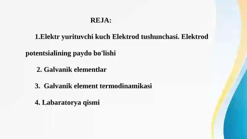 Galvanik element termodinamikasi 2
