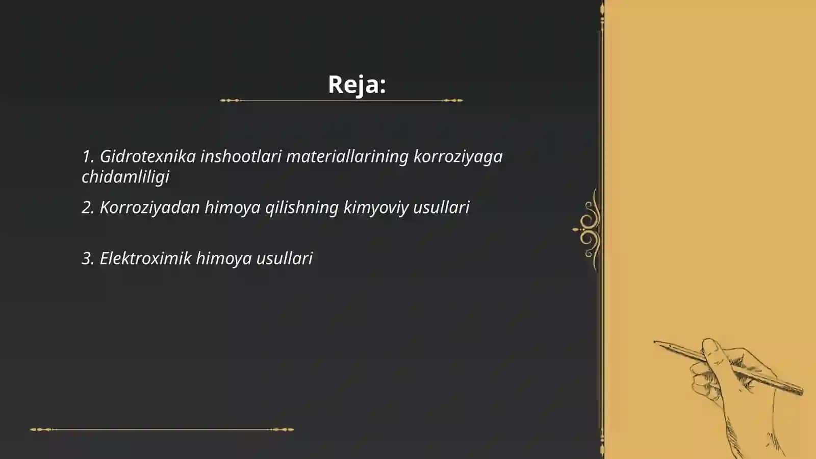 Gidrotexnika inshootlari elementlarning korroziyasi va sirtlarini oʻsishiga qarshi kurashish 2