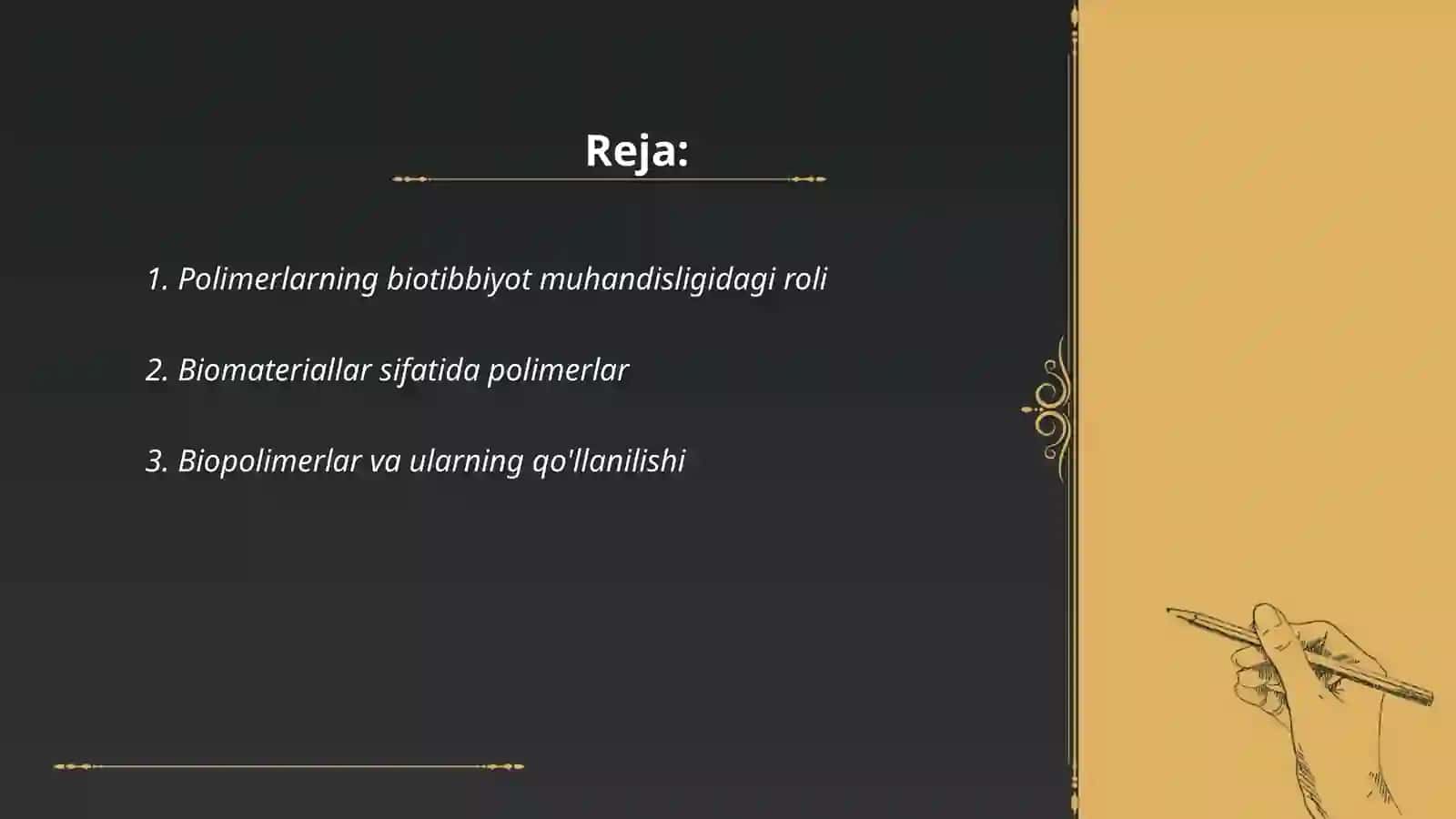 Polimerlarni biotibbiyot muhandisligi faoliyatidagi ahamiyati 2