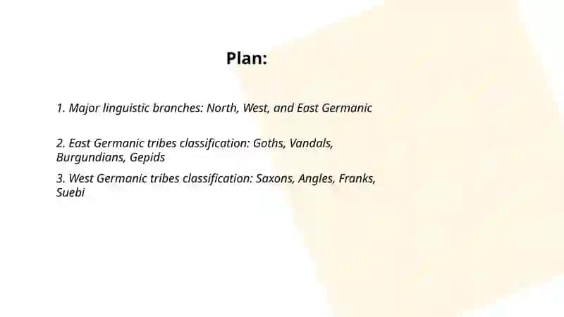 Classification of Germanic Tribes 2
