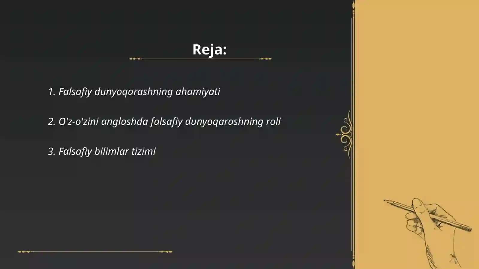 Falsafiy dunyoqarashning oʻz-oʻzini anglashdagi roli 2