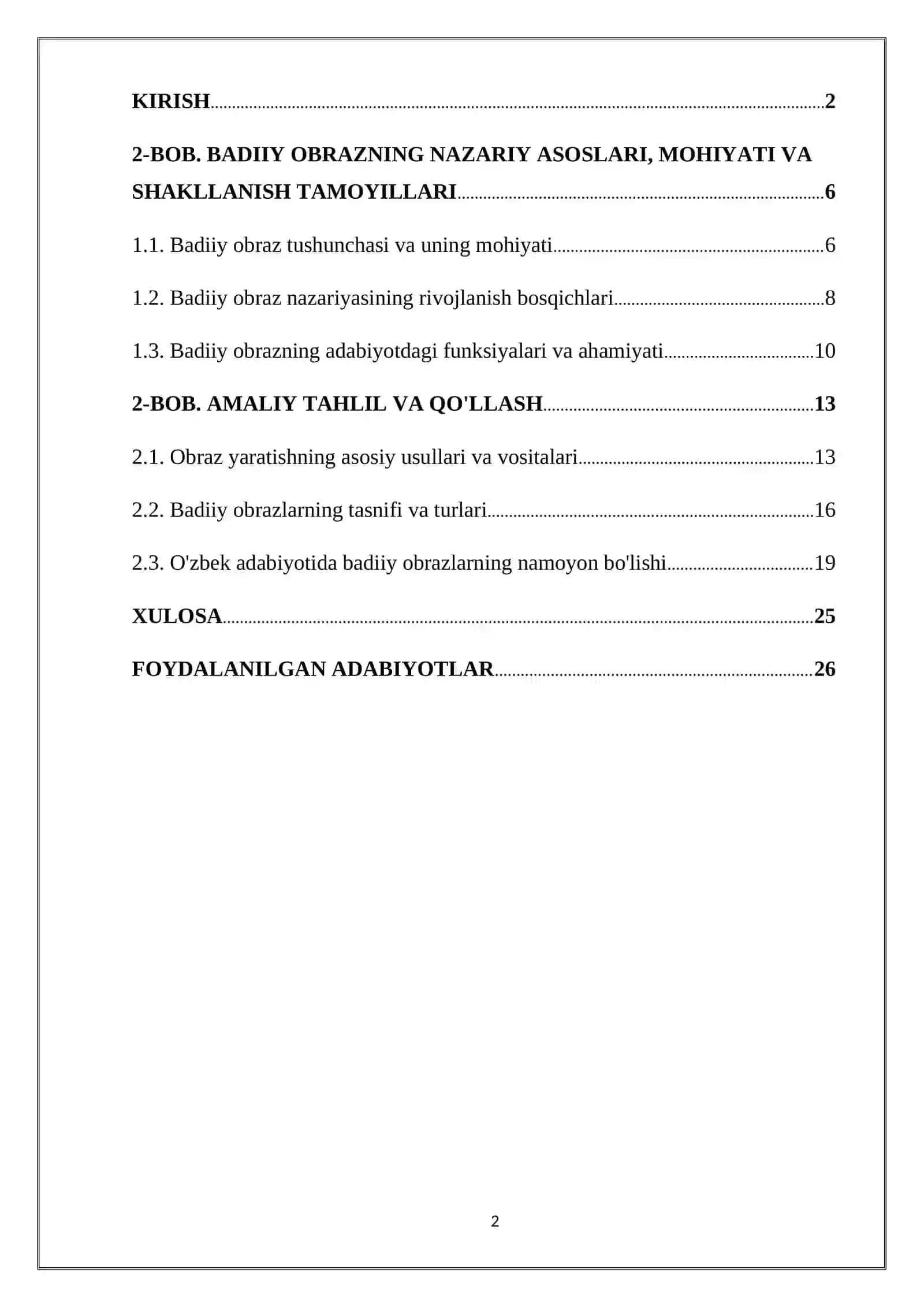 Filologiya va tillarni òqitish (òzbek tili) sirtqi 4-kurs 22-01 guruh talabasi Allabergenova Nodiraning ishlagan kurs ishi 2