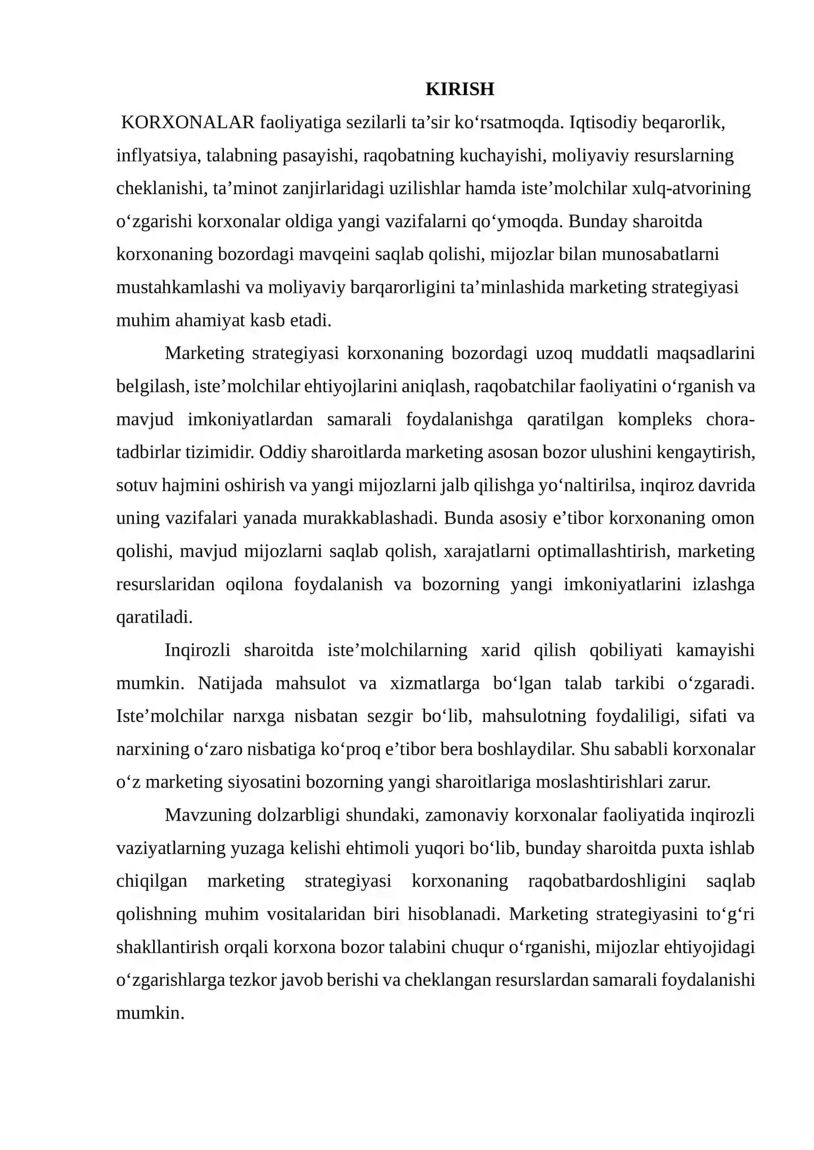INQIROZLI SHAROITIDA MARKETING STRATEGIYASI 2