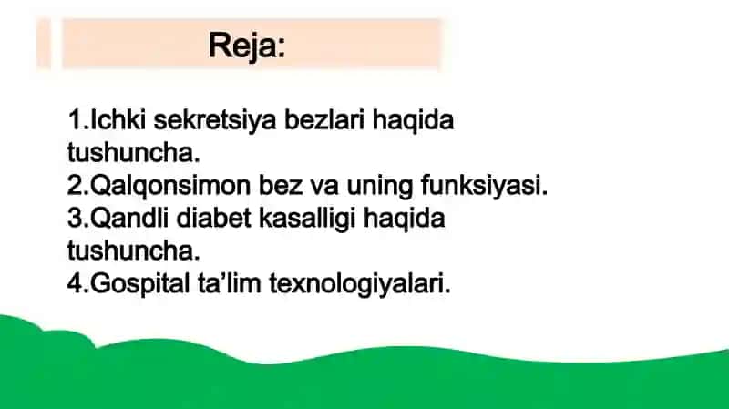 Ichki sekretsiya bezlari va qandli diabet kasalligi 2