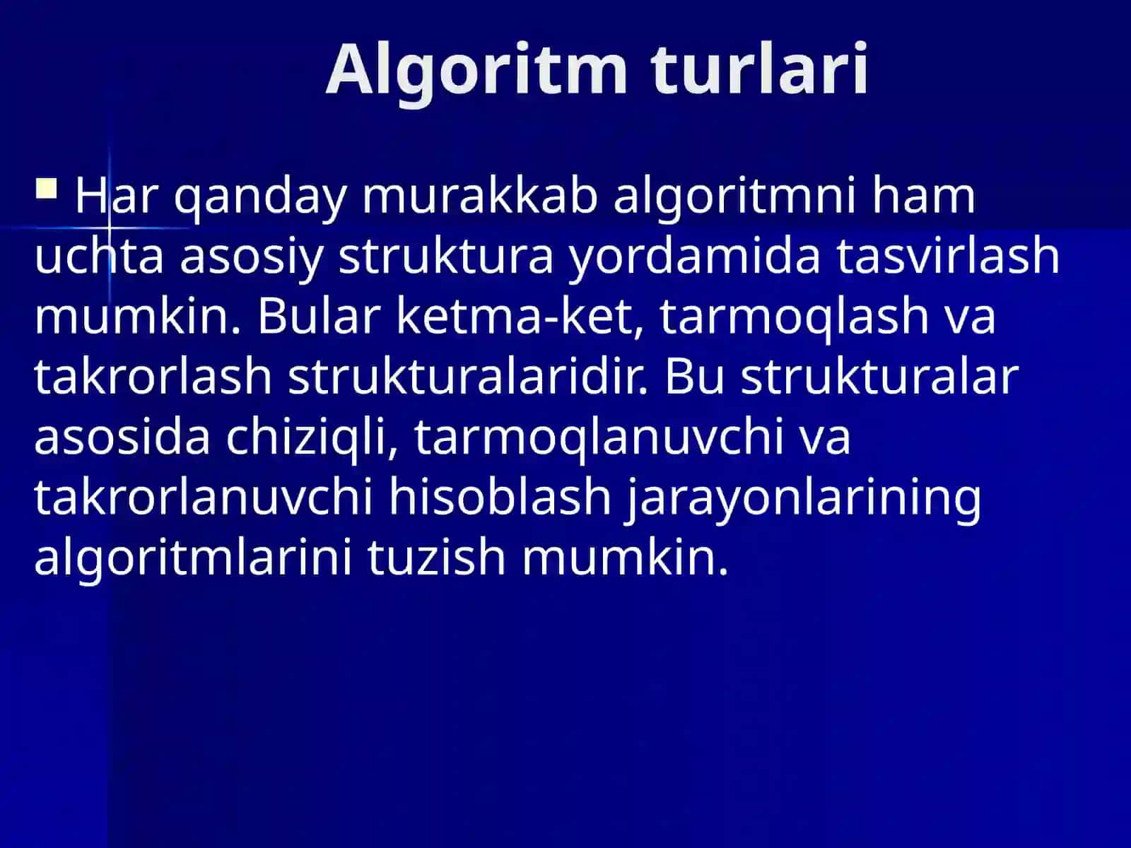 MA’LUMOTLAR TUZILMASI VA ALGORITMLAR 2