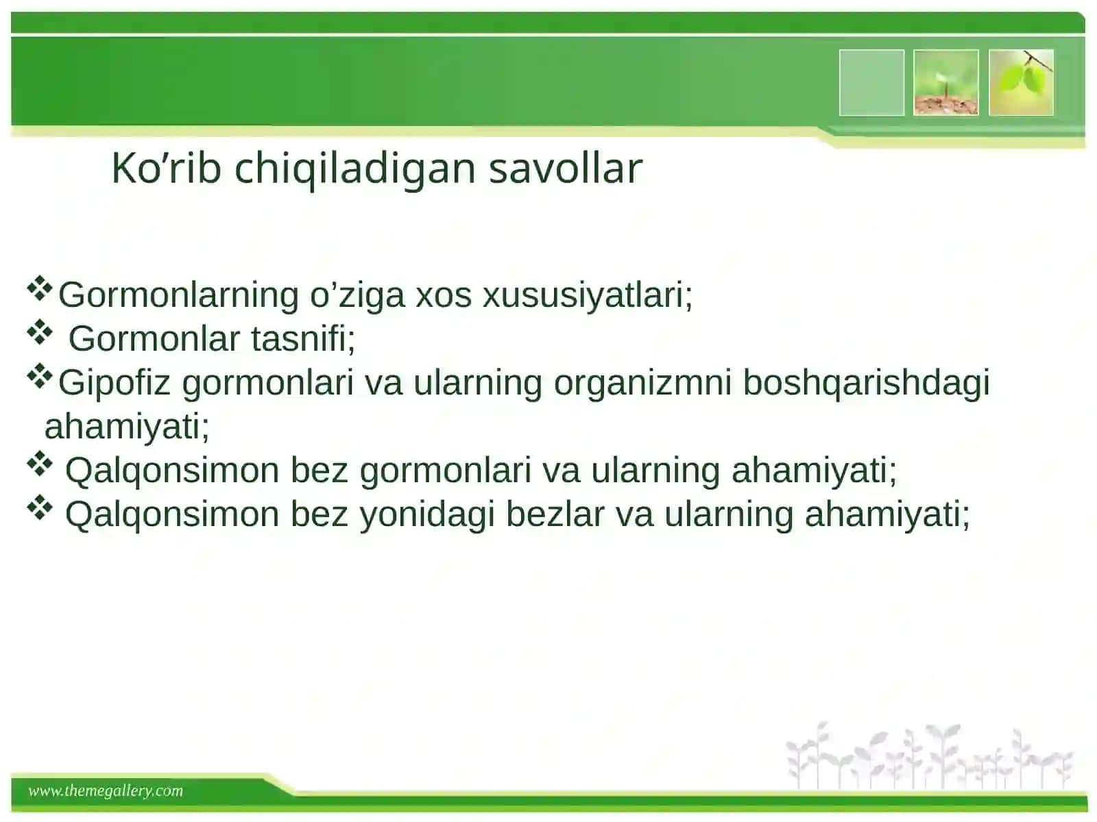 Ichkisekretsiyabezlar fiziologiyasi 2