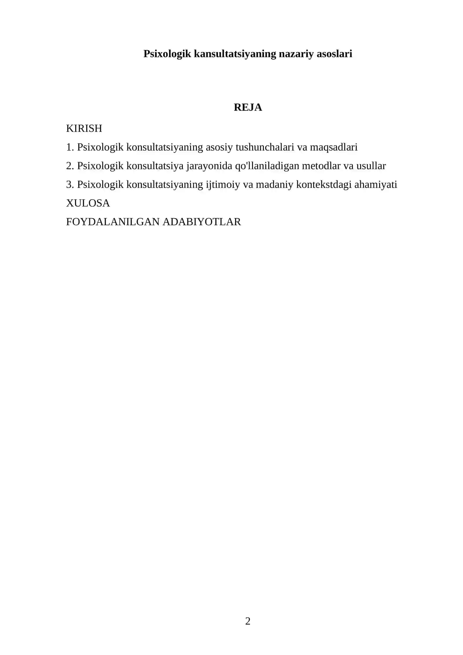 Psixologik kansultatsiyaning nazariy asoslari 2