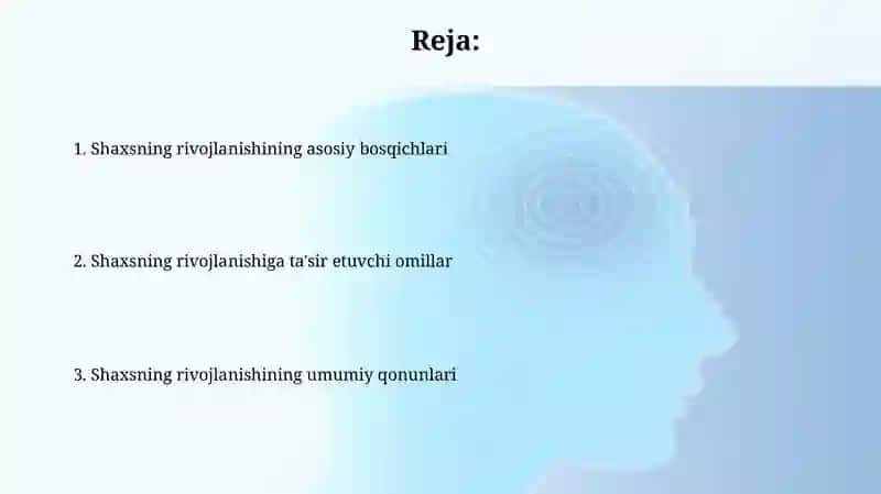 Individual rivojlanishning umumiy qonuniyatlari 2
