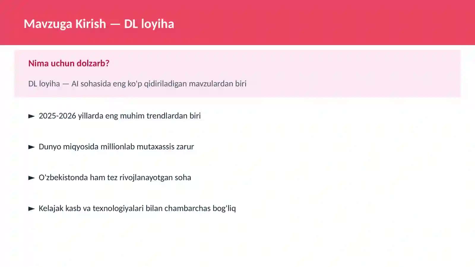 DL loyiha 2