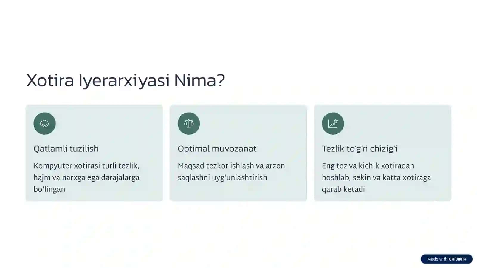 Zamonaviy Kompyuterlarda Xotira Iyerarxiyasi 2