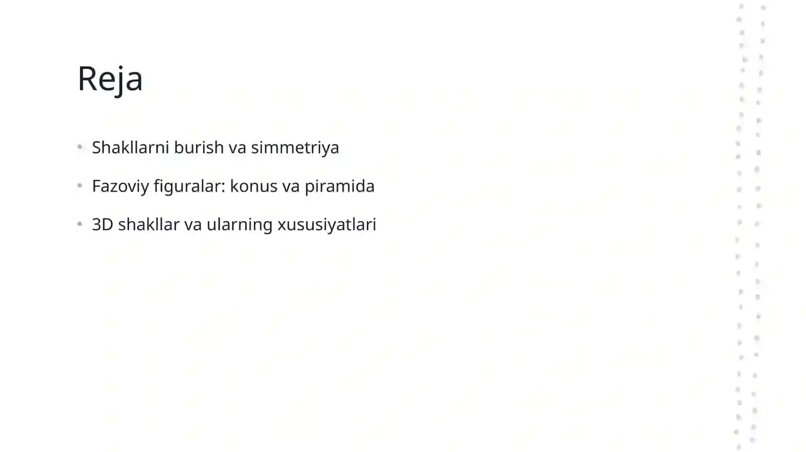 Shakllarni burish va simmetriya 2