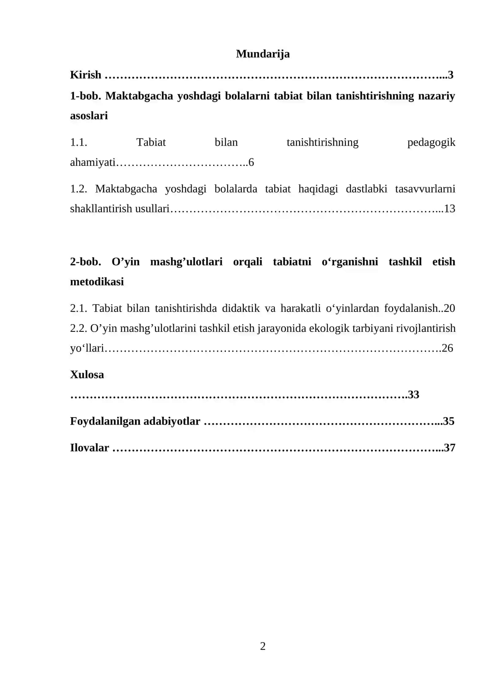 O’yin mashg’ulotlar orqali tabiat bilan tanishtirish 2
