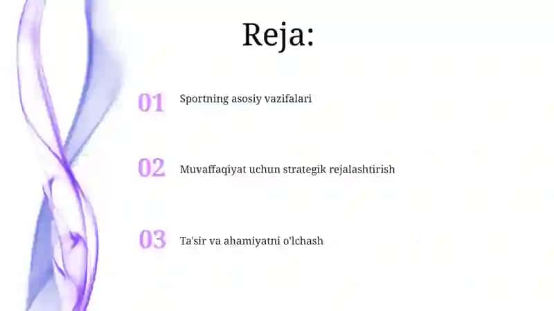 Sport sardorining vazifa va rejalari uning ahamiyati 2