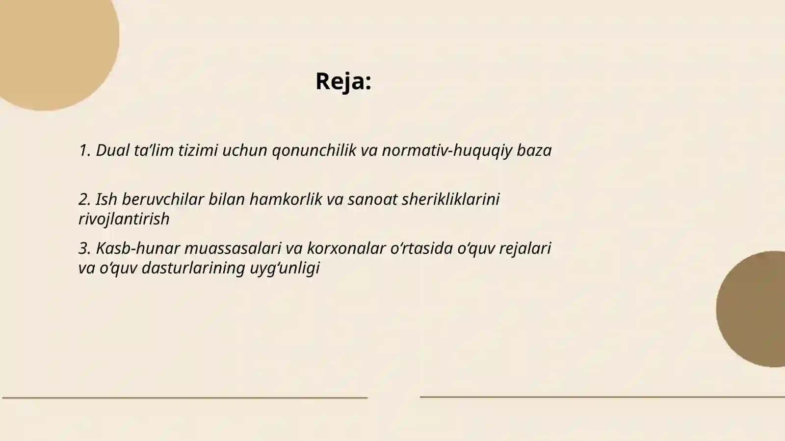 Professional ta’limga dual o‘qitish tizimini tatbiq etish istiqbollari 2