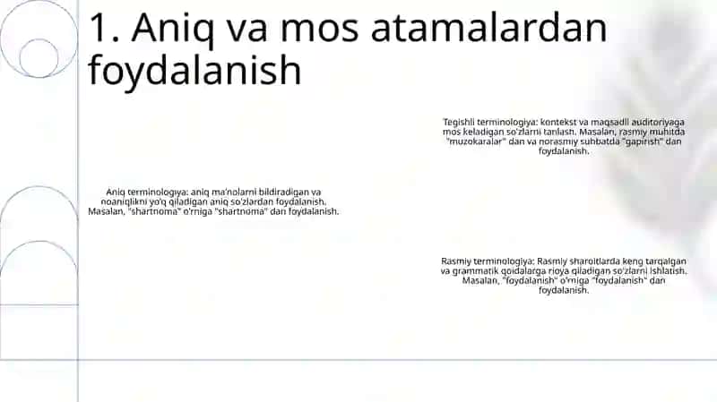 Rasmiy Uslubda So'Z Tanlash 2