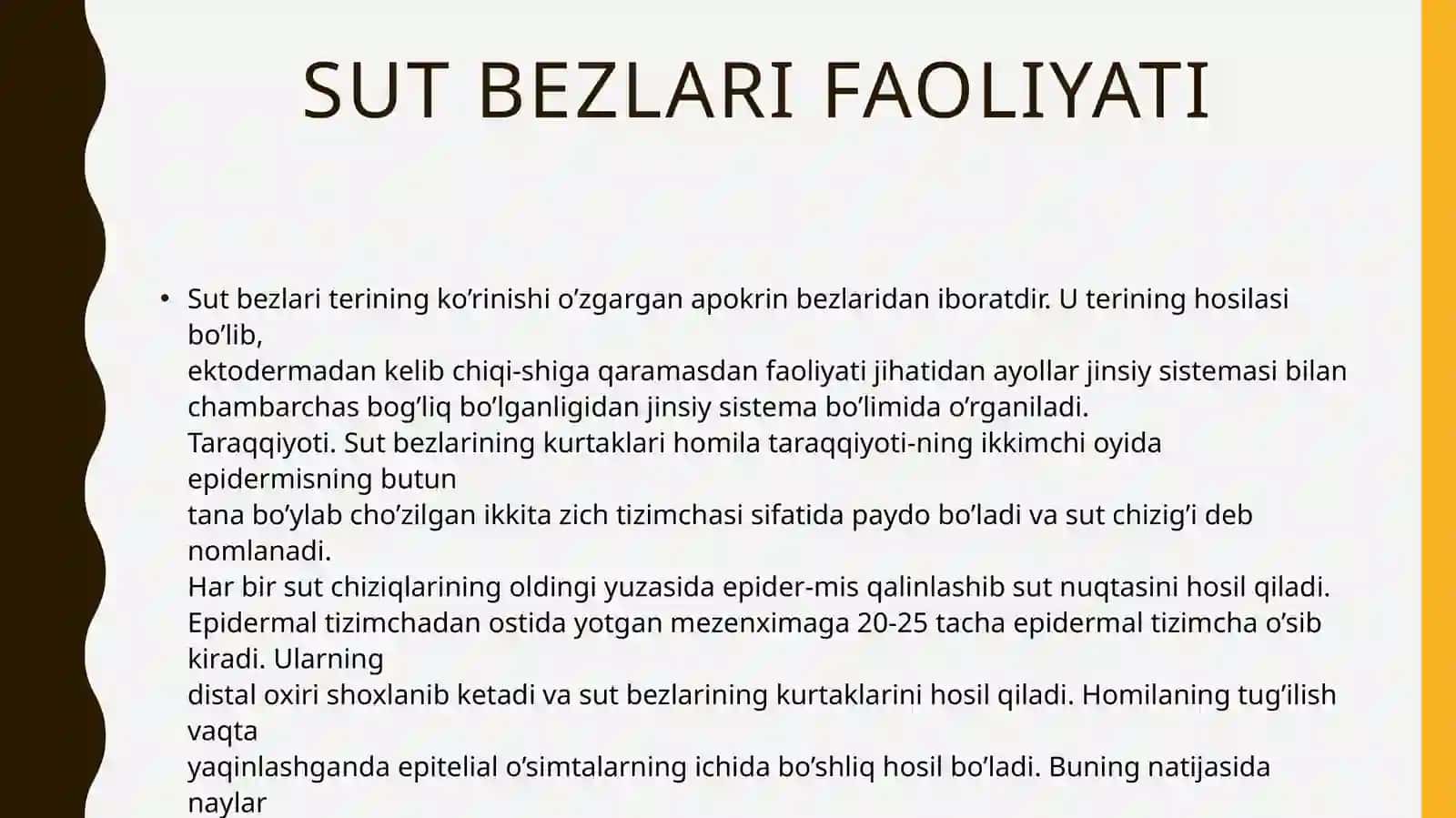 Ochildiyev Hasanning Gistologiyafanidantayyorlagan taqdimoti 2