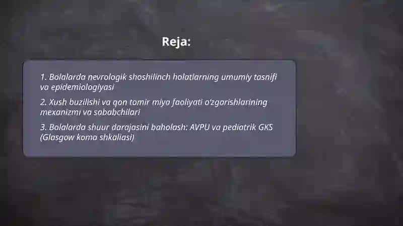 Bolalarda uchrovchi nevrologik shoshilinch xolatlar 2