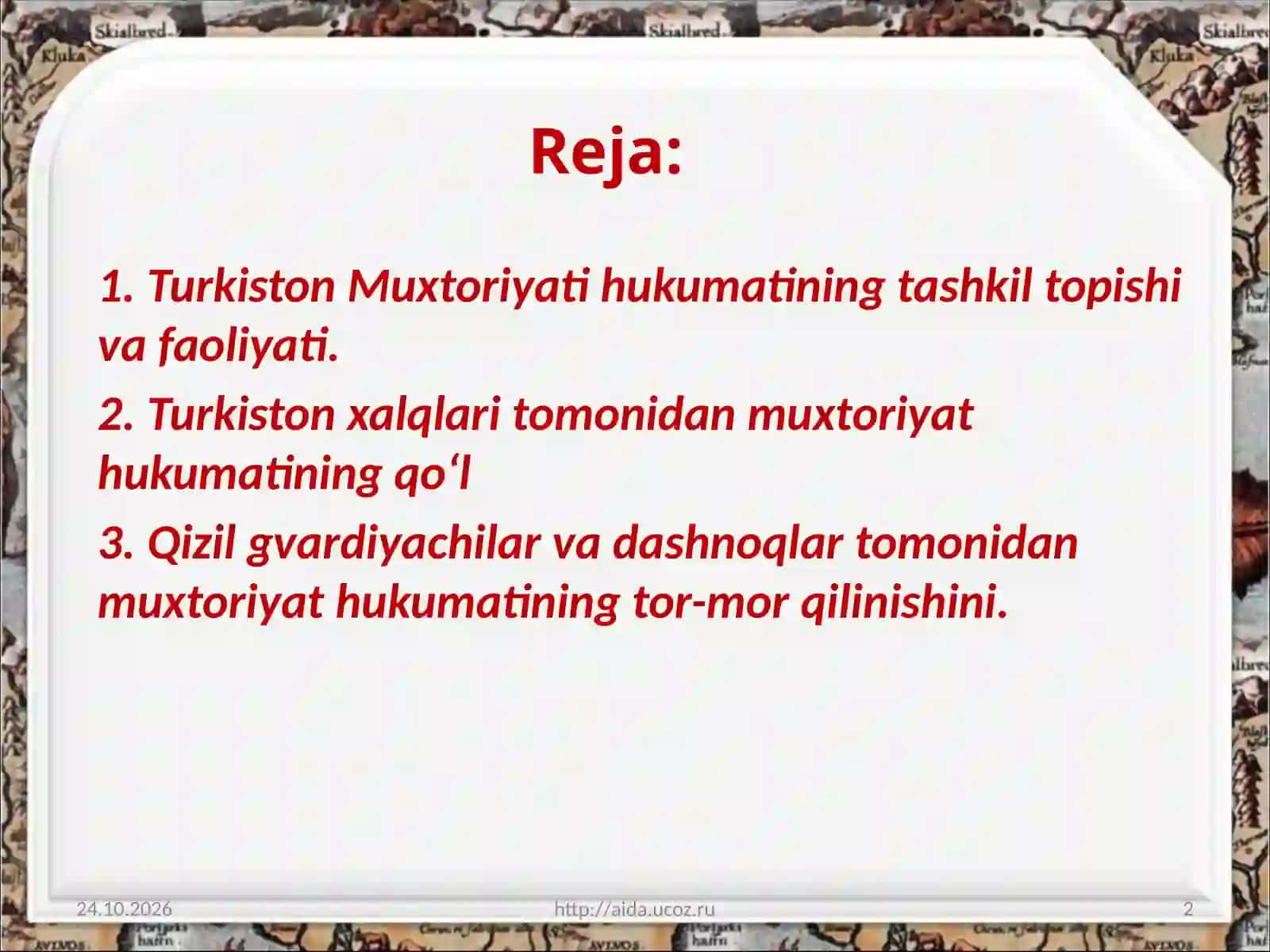 Turkiston Muxtoriyati– tub  yerli  xalqlar  davlatchilik  tarixi 2