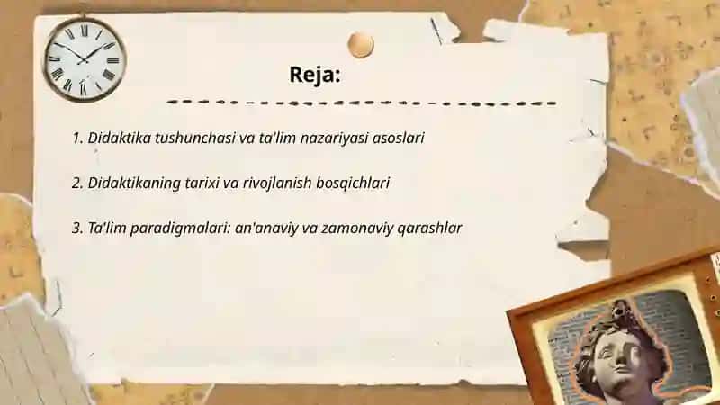 Didaktika ta'lim nazariyasi sifatida. Ta'lil paradigmalari 2