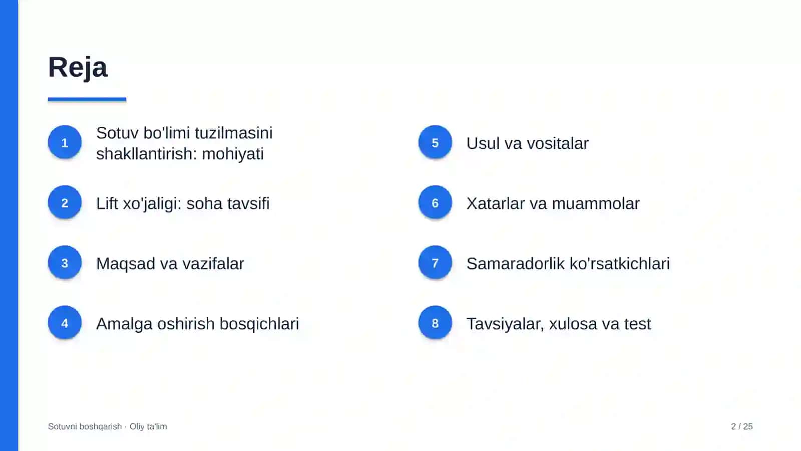 Lift xo'jaligida sotuv bo'limi tuzilmasini shakllantirish 2