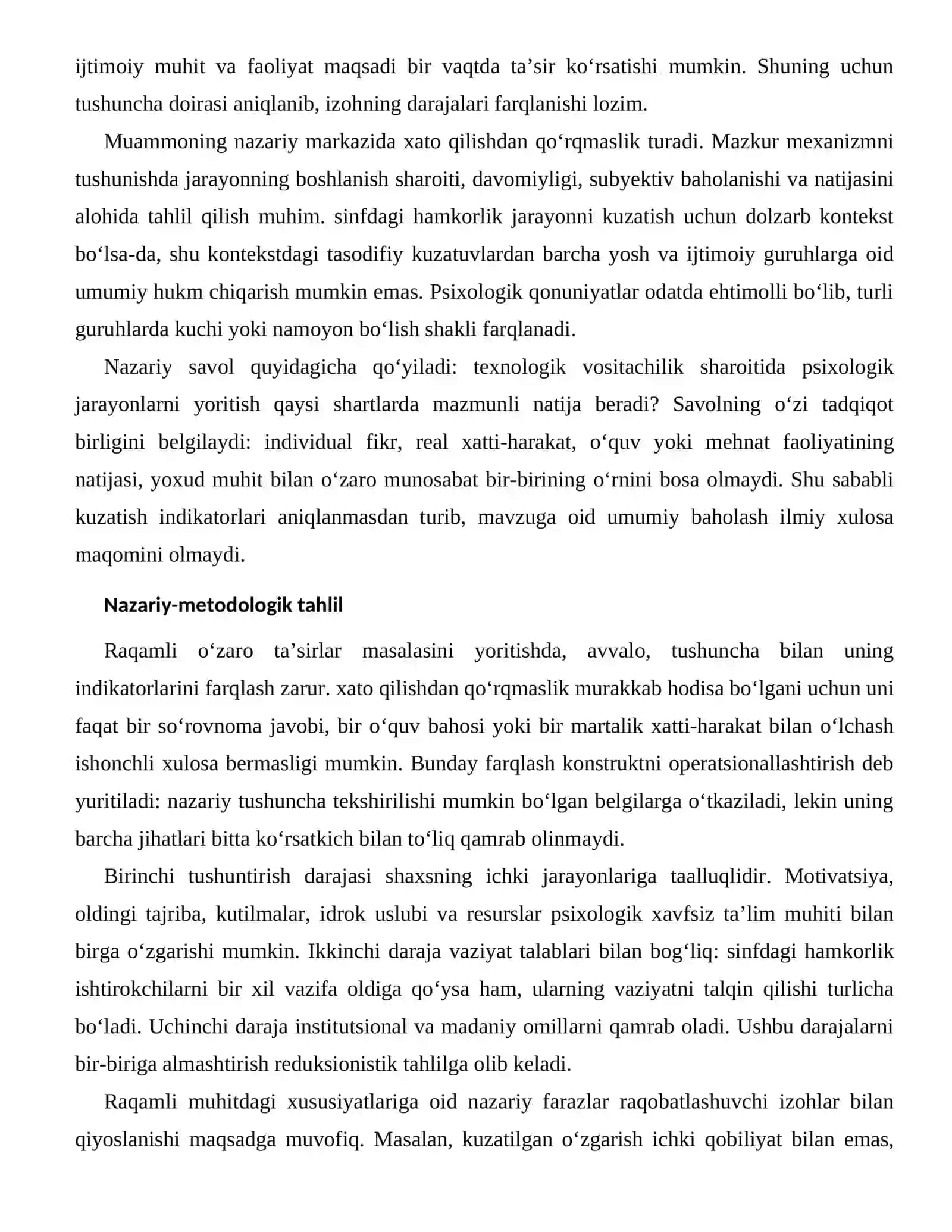 PSIXOLOGIK XAVFSIZ TA’LIM MUHITI — RAQAMLI MUHITDAGI XUSUSIYATLARI 2