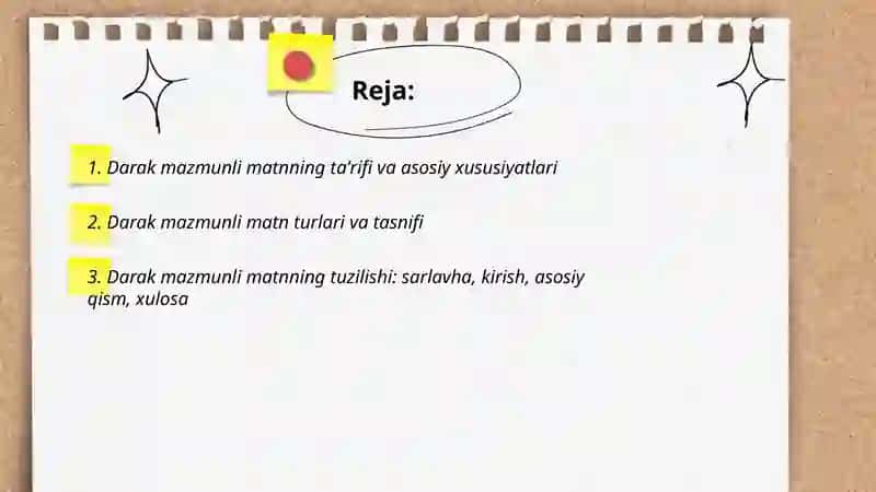 Darak mazmunli matnlar 2