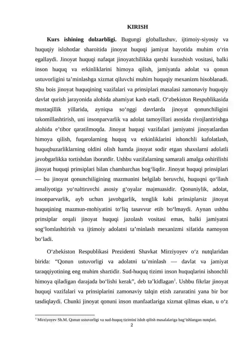 Jinoyat huquqining vazifalari va ularning zamnaviy mazmuni 2