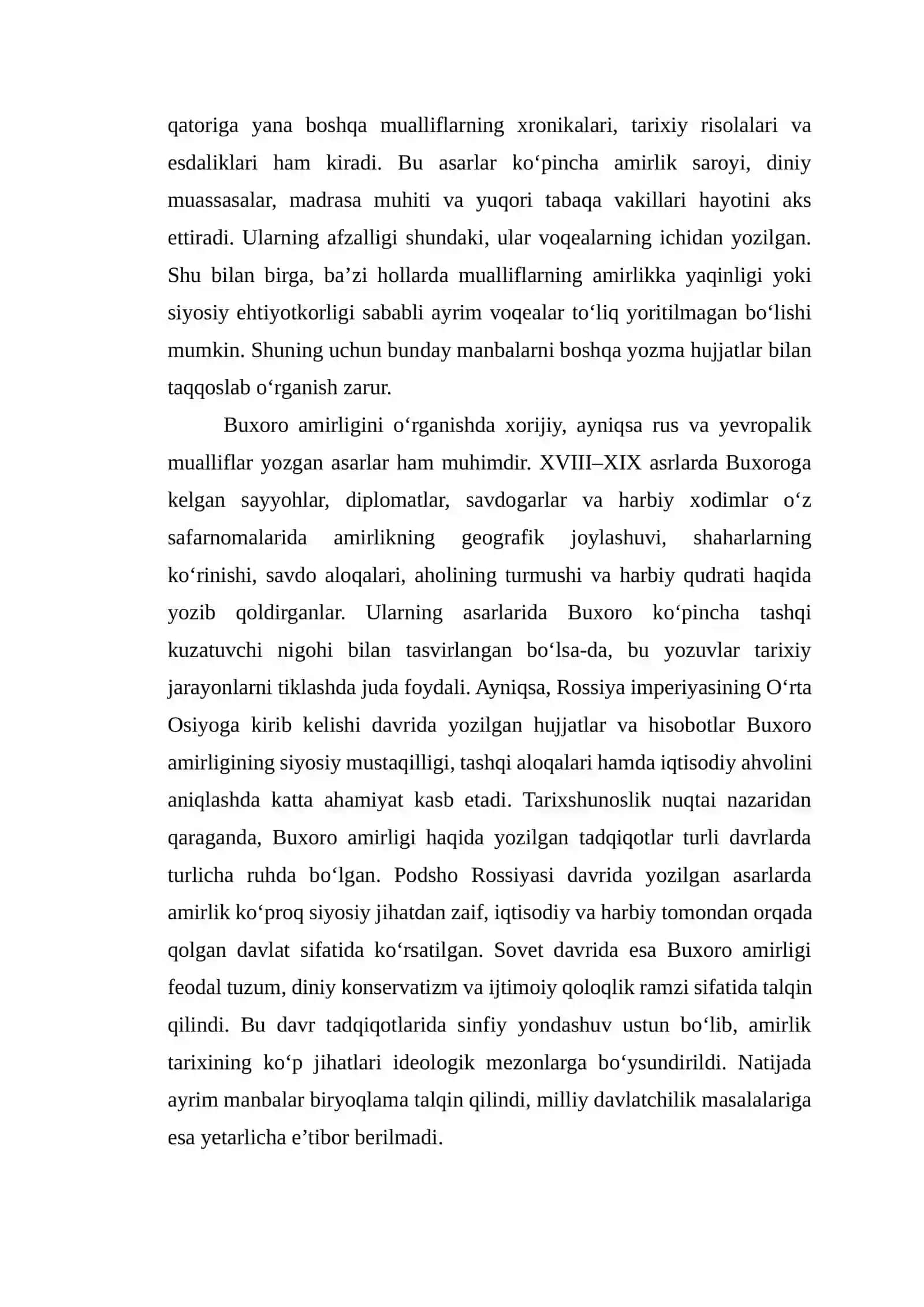 Buxoro amirligi tarixshunosligi 2