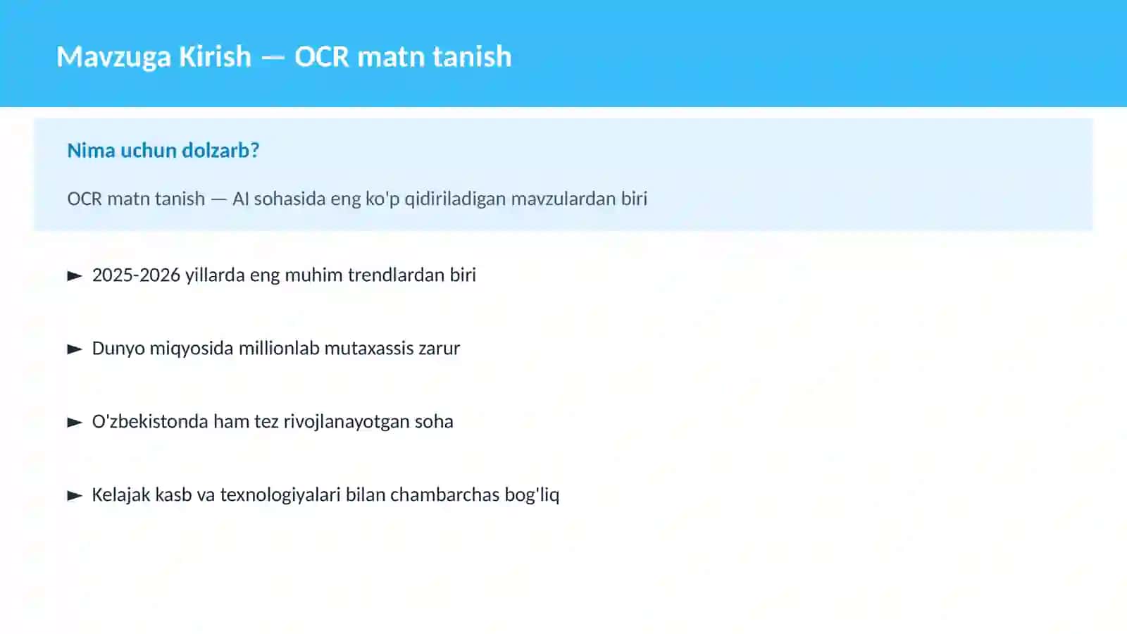 OCR matn tanish 2