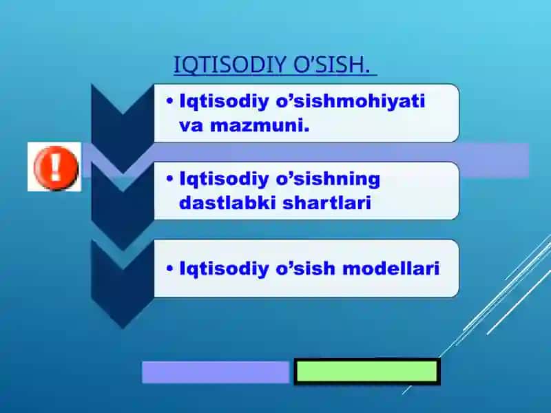 iqtisodiy o'sish 2