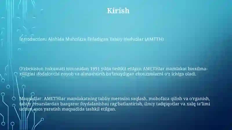 Alohida Muhofaza EtiladiganTabiiyHududlar 2