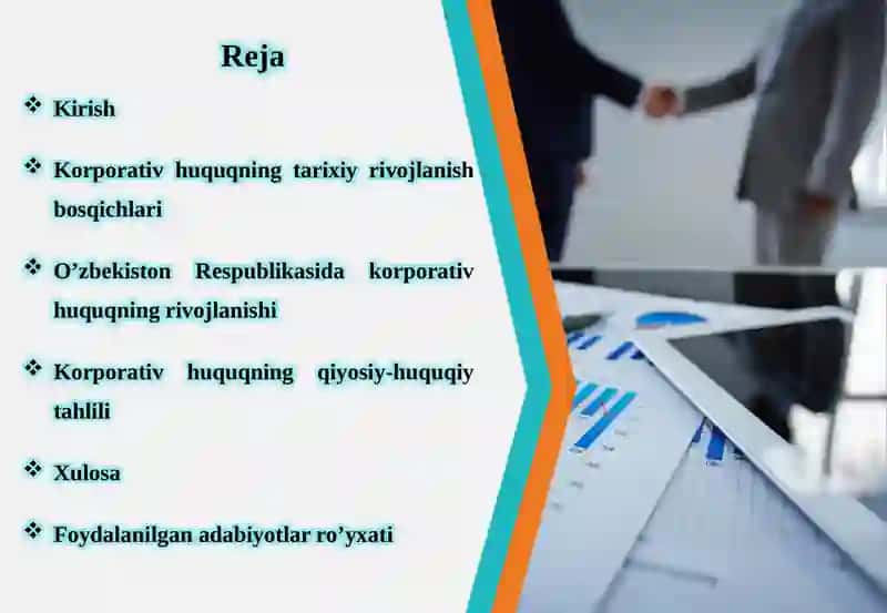 Korporativ huquq rivojlanishining qiyosiy va tarixiy jihatlari 2