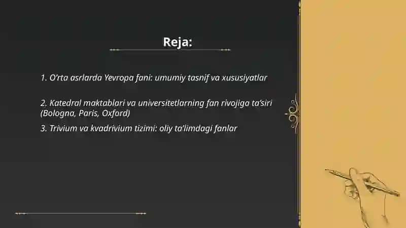 Oʻrta asrlarda Yevropa fani 2