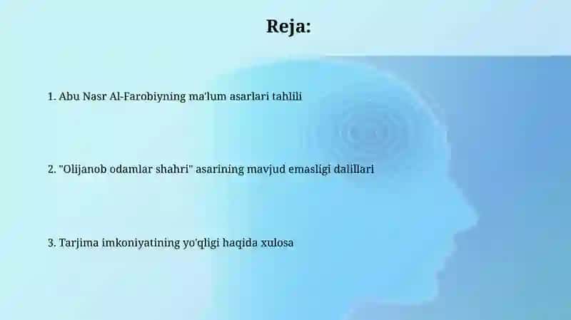 Abu Nasr Al-Farobiyning ma'lum asarlari tahlili 2