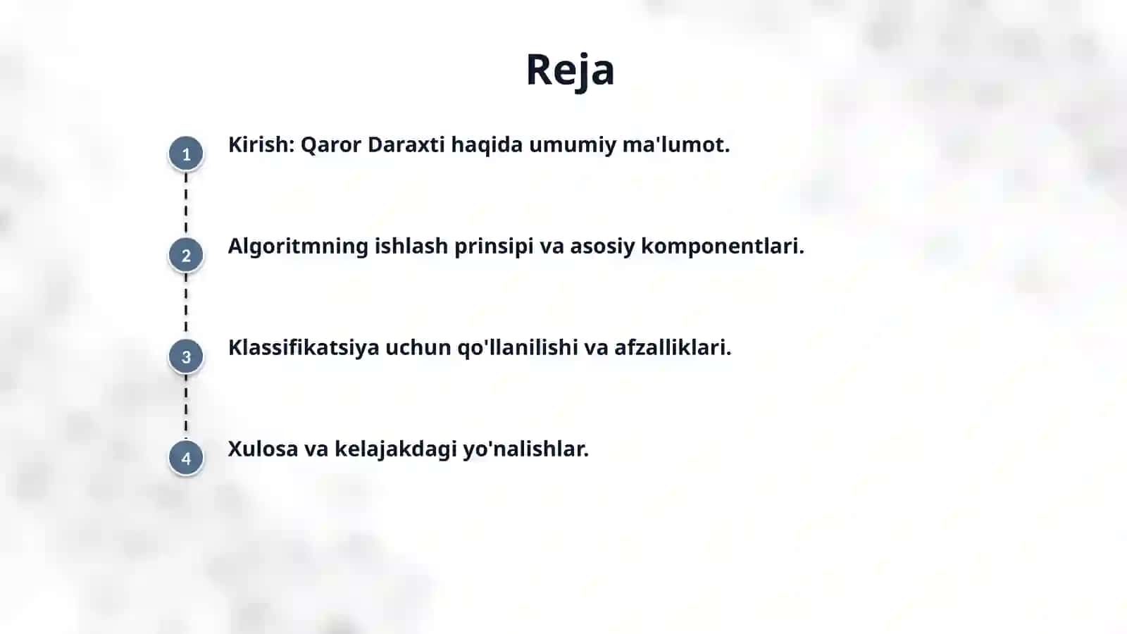 Qaror daraxti (Decision Tree) klassifikatsiya algoritmi 2