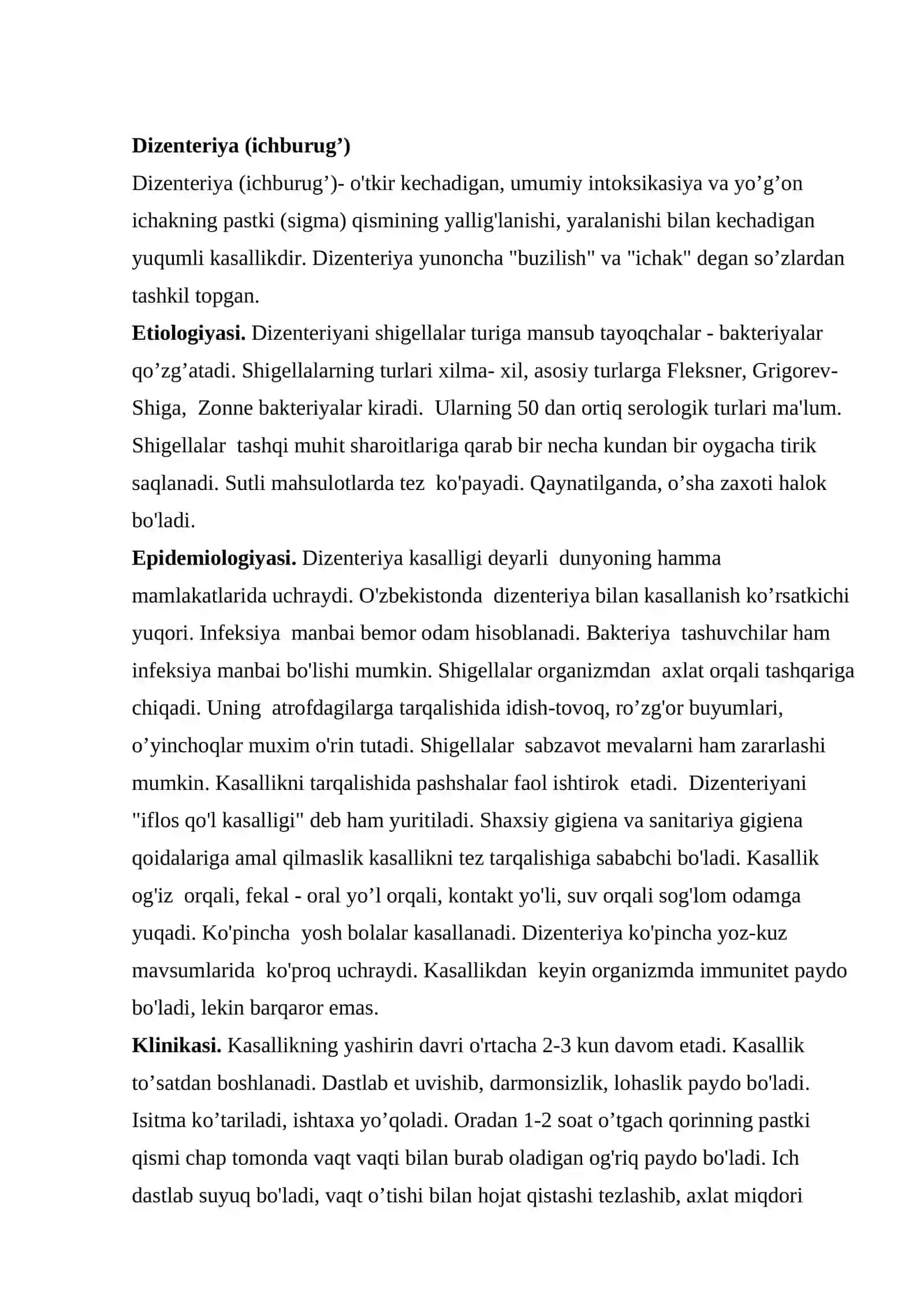 Dizenteriya (ichburug’) 2