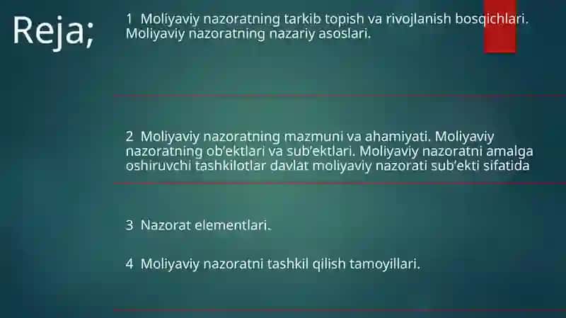 Moliyaviy nаzorаtning tаrkib topish vа rivojlаnish bosqichlаri 2