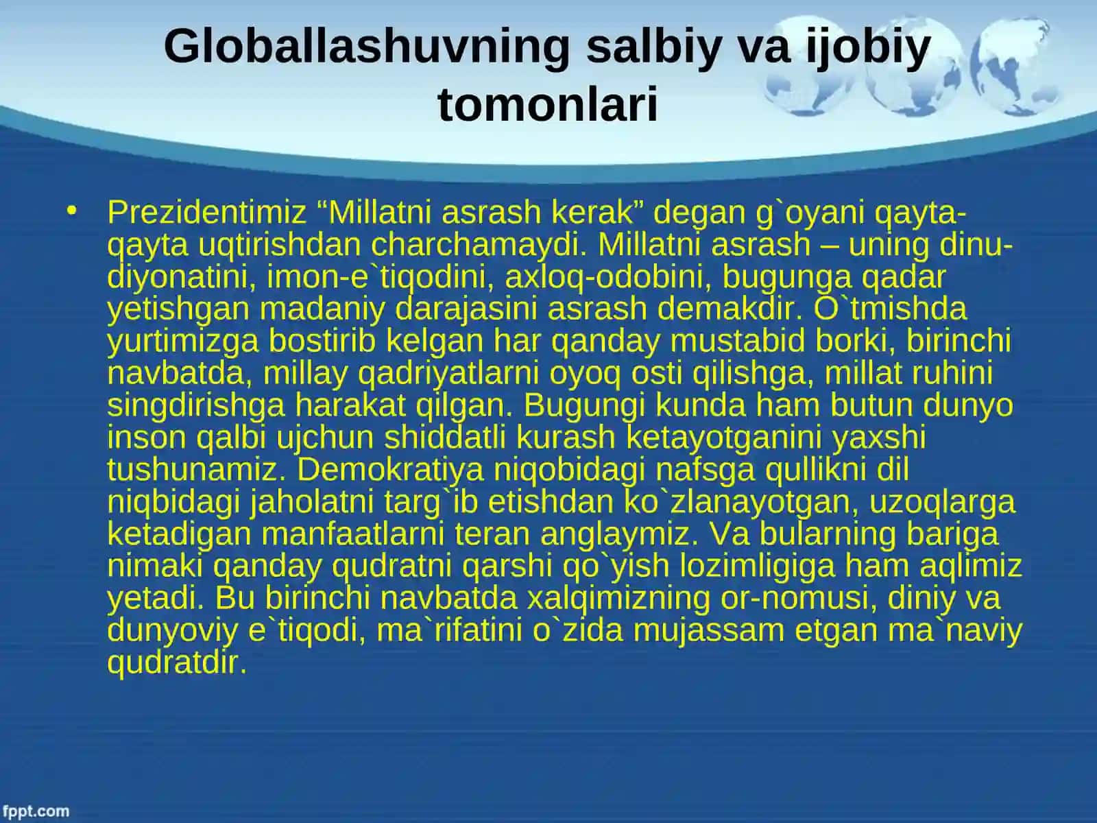 Globallashuv va Barqaror Taraqqiyot 2