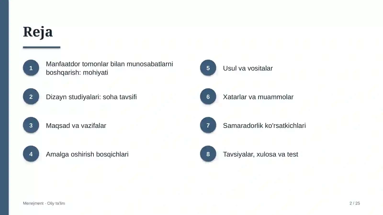 Dizayn studiyalarida manfaatdor tomonlar bilan munosabatlarni boshqarish 2