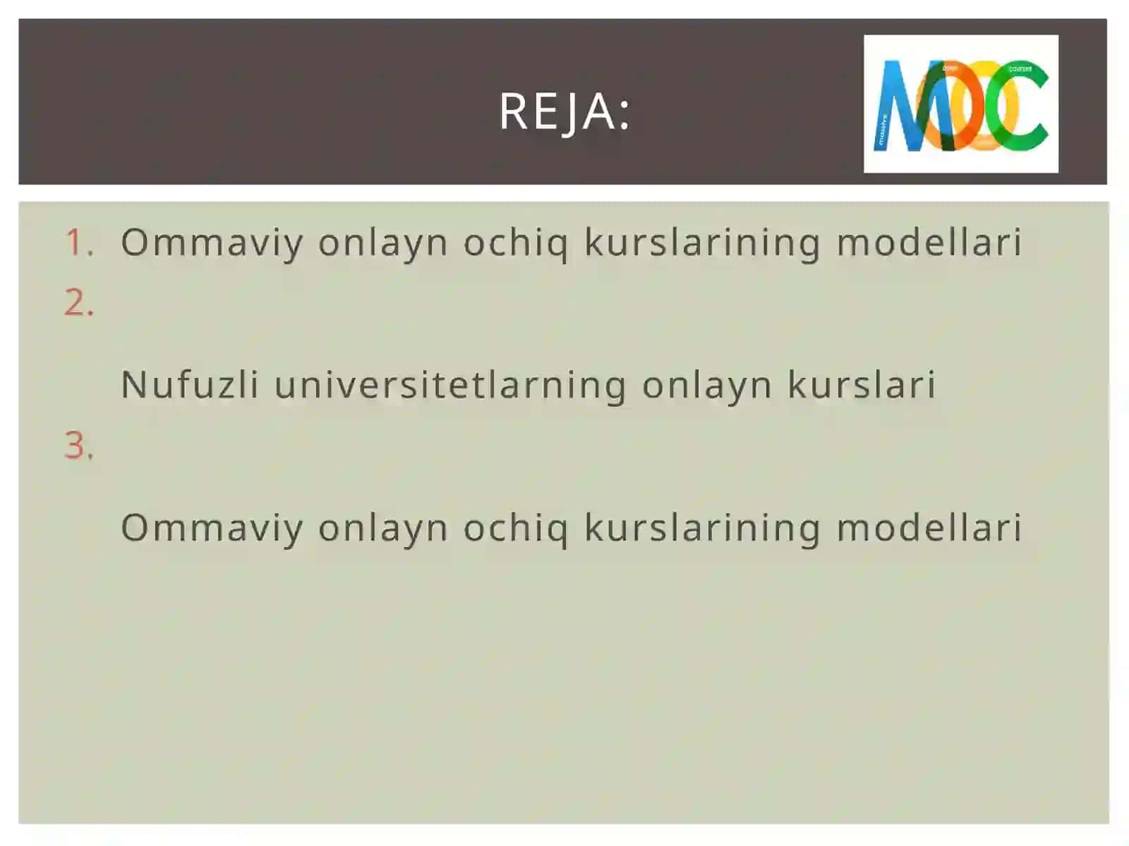 MOOC – ommaviy ochiq kurslarning asosiy imkoniyatlari 2