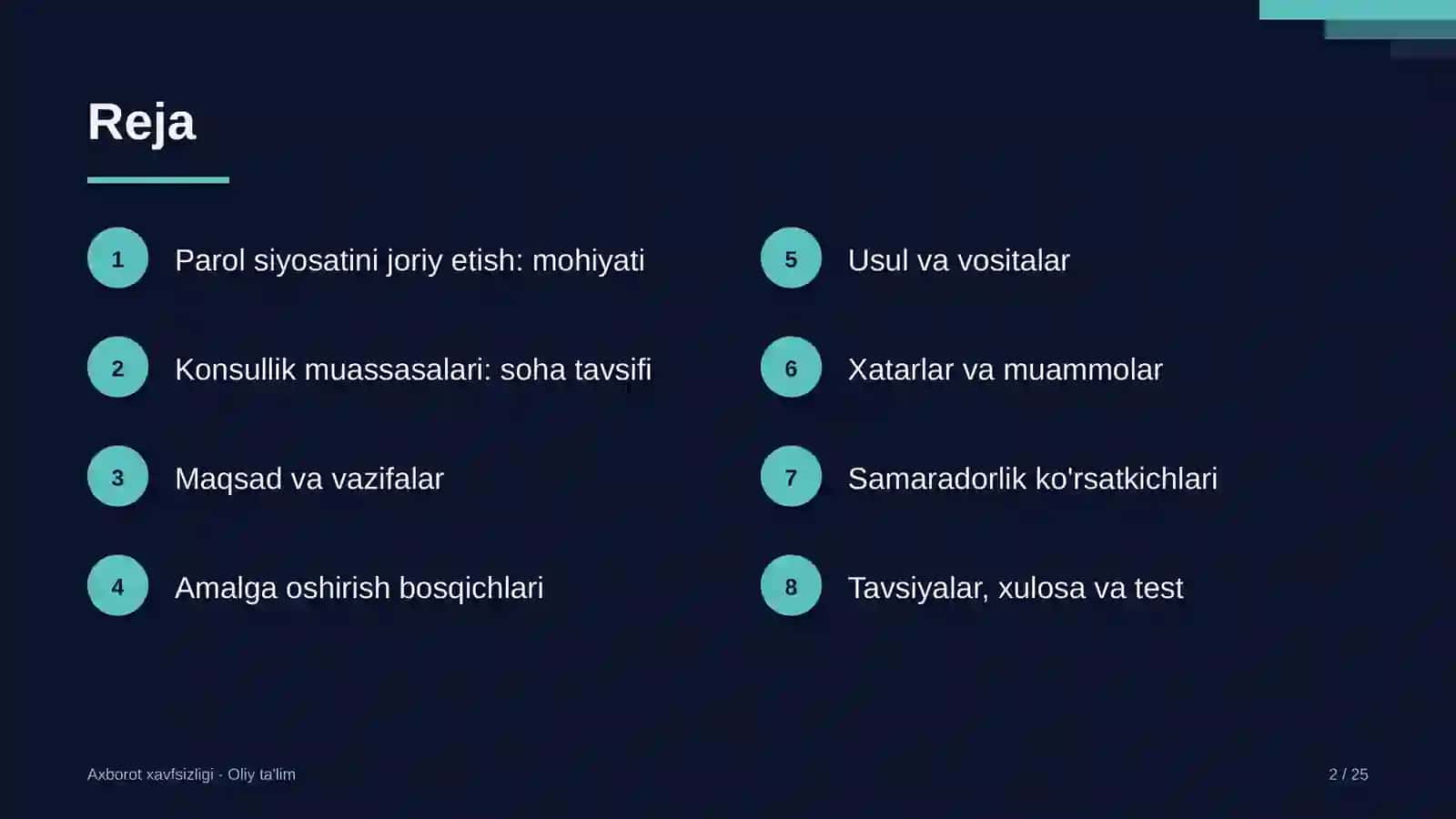 Konsullik muassasalarida parol siyosatini joriy etish 2