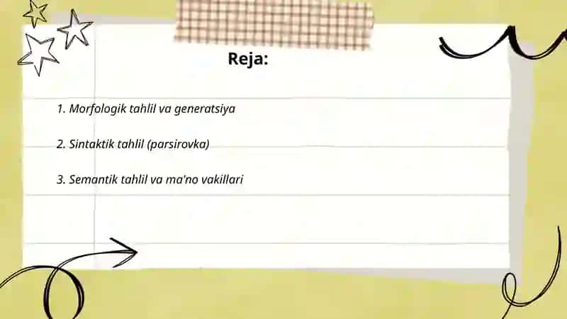 Kompyuter lingvistikasining tarmoqlari 2