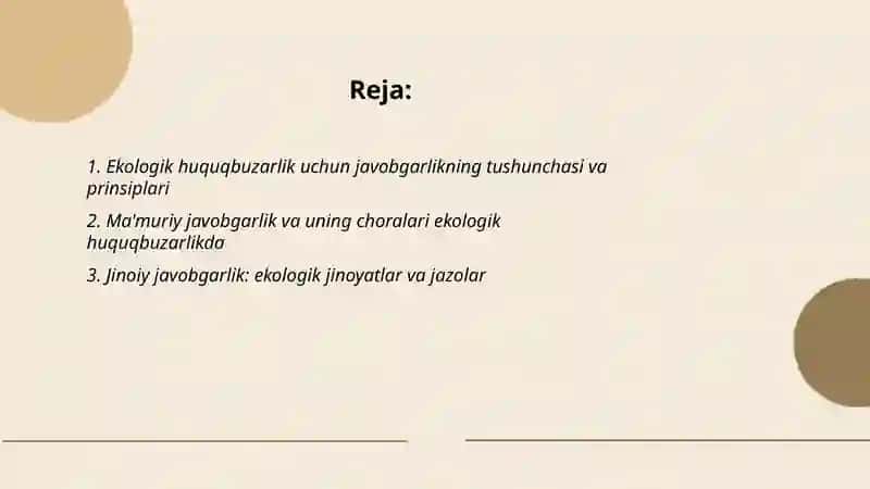 Ekologik huquqbuzarlik uchun javobgarlik 2