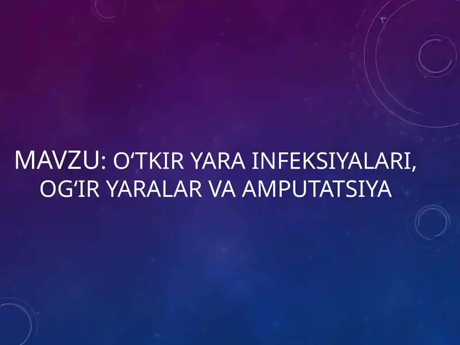 Operativ xirurgiya va topagrafik anatomiya 2