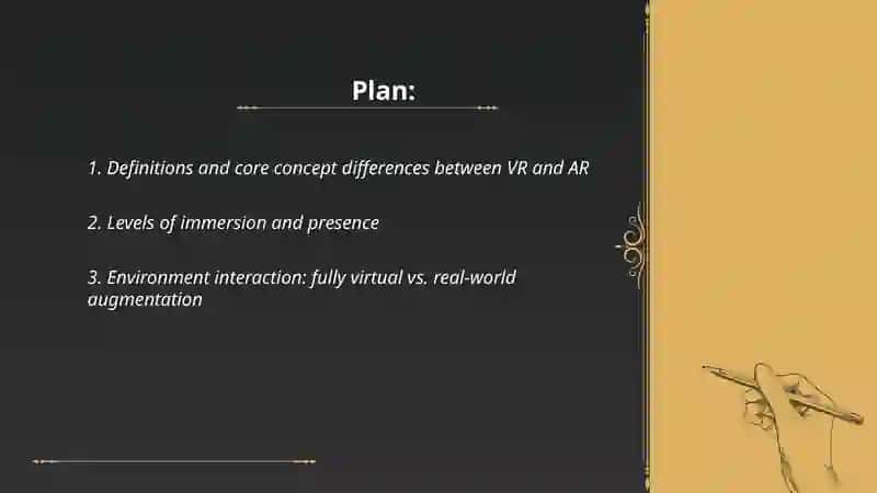 The differences between Virtual Reality (VR) and Augmented Reality (AR) 2