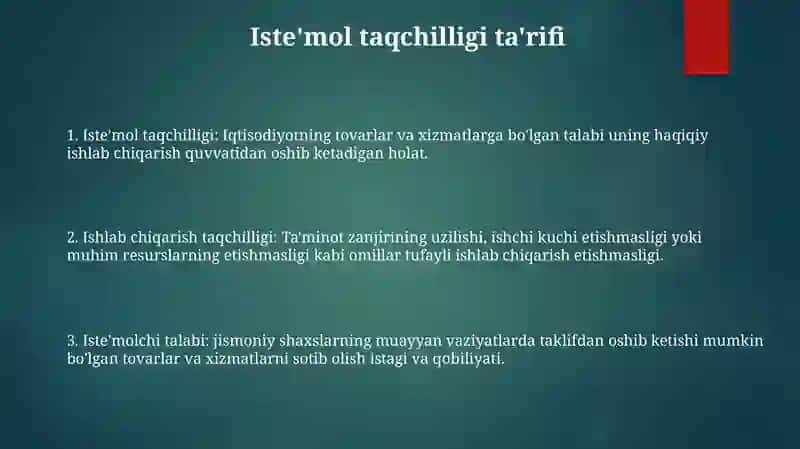 Istemol Taqchiligi Va Uni Keltirib Chiqaruvchi Sabablari 2
