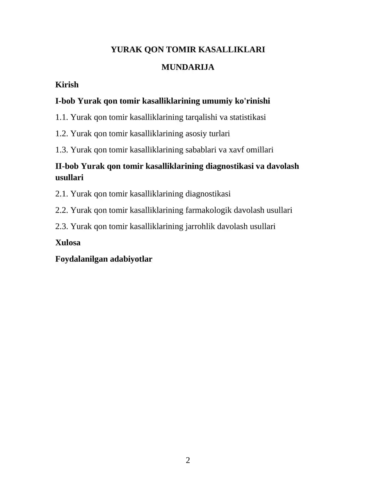 Yurak qon tomir kasalliklari 2